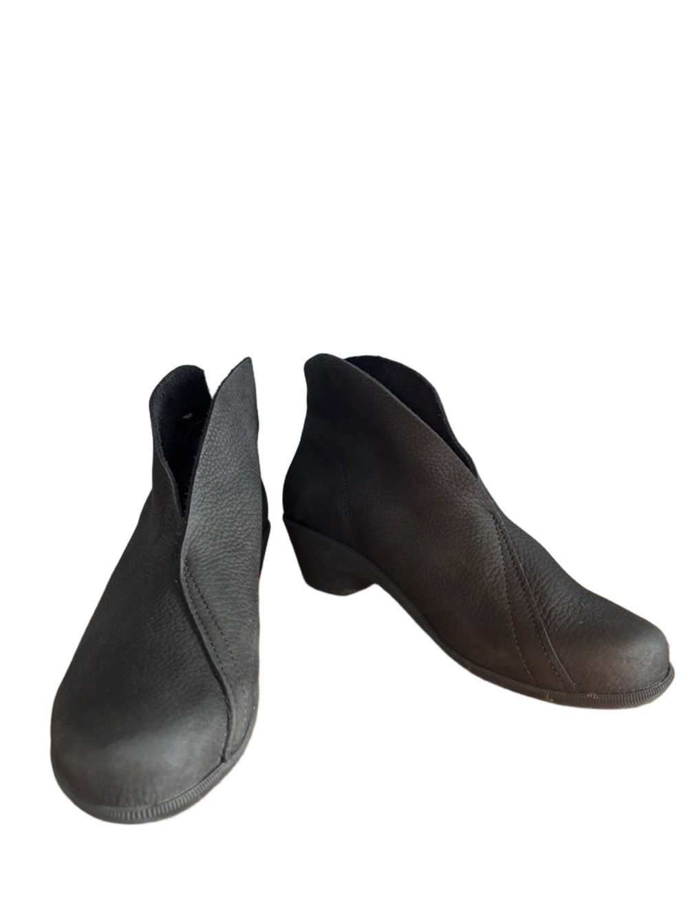 Loints of Holland Black Leather Ankle Boots Sculptural Minimalist Avant-Garde